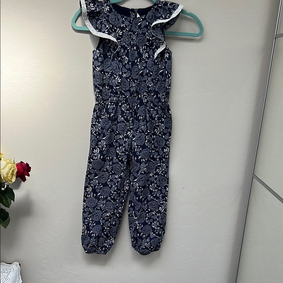 Janie and Jack Other - Janie and Jack‎ Blue and White Floral Jumpsuit